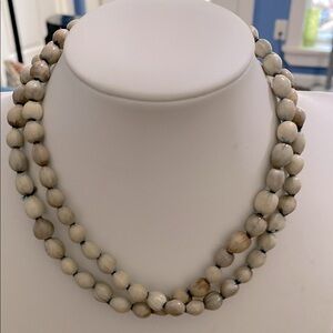 5 for $15 Cream Vaijayanti Mala Beads necklace